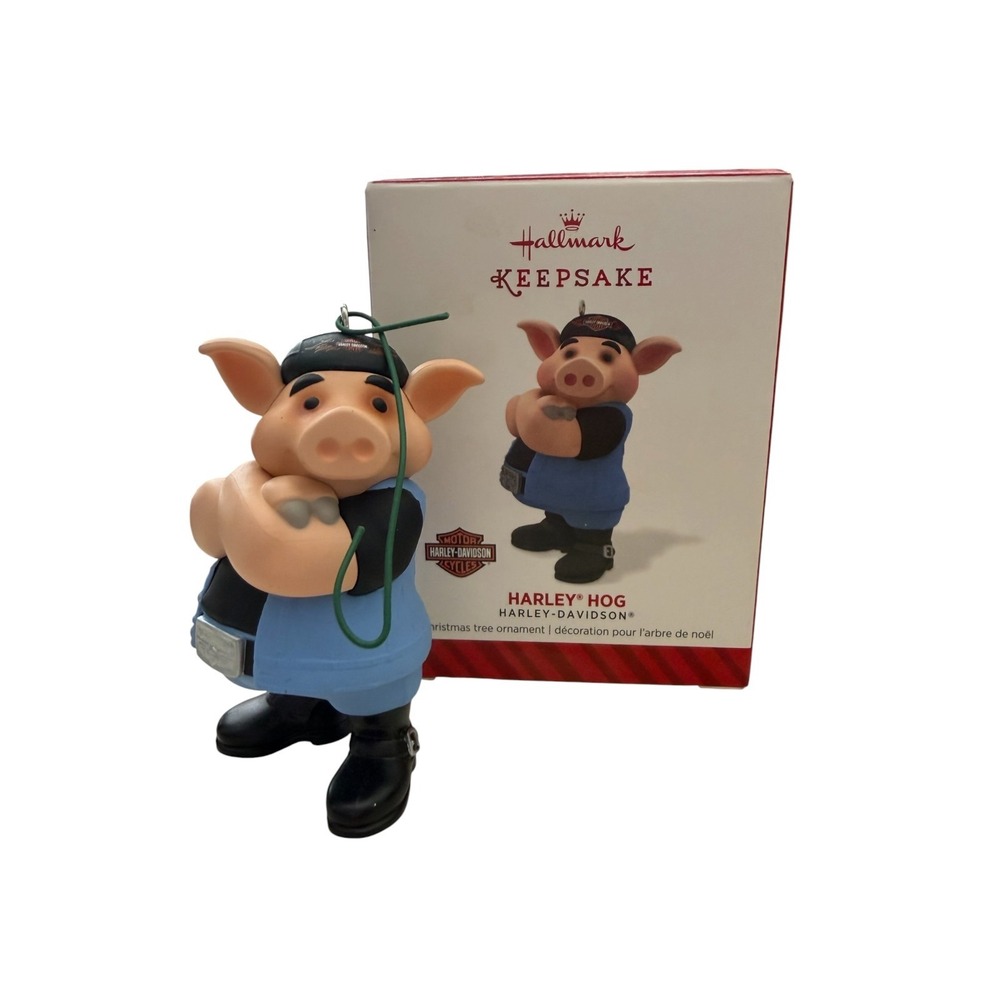 Hallmark Keepsake Harley Hog Ornament 2014 Harley-Davidson Pig Bikercore